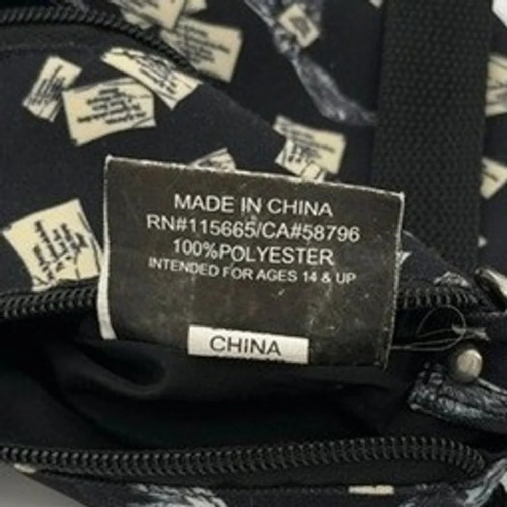 Harry Potter Crossbody Bag Owl Letter Print Mini Messenger Black‎